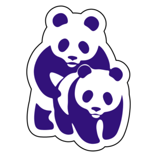 Naughty Panda Sticker (Purple)
